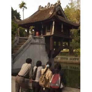  Tourists at the One Pillar Pagoda, Hanoi, Northern Vietnam 