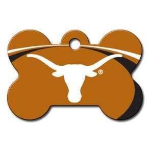 Quick Tag Texas Longhorns NCAA Bone Personalized Engraved Pet ID Tag 