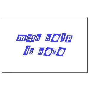  Math Help is Here Blue Humor Mini Poster Print by 