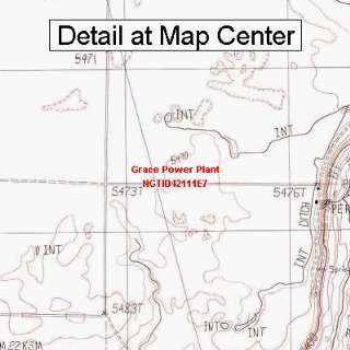 USGS Topographic Quadrangle Map   Grace Power Plant, Idaho (Folded 