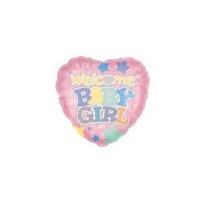  18 Welcome Baby Girl   Mylar Balloon Foil Health 