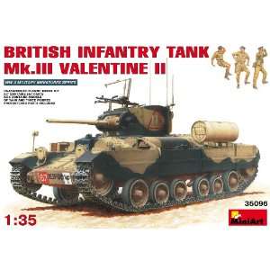 Mini Art Plastics Valentine British Infantry Tank Toys 