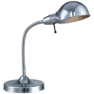    Lite Source Knight Chrome Gooseneck Desk Lamp