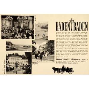  1964 Ad Baden Baden Spa Germany Travel Black Forest 