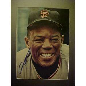Willie Mays New York Giants Autographed 11 X 14 Professionally Matted 