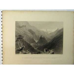   Val Queyraz Entrance Valley Arvieux Engraving Redaway