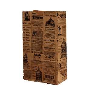  500 News Print 6# SOS Paper Bag, 6 x 3 5/8 x 11 1/16 