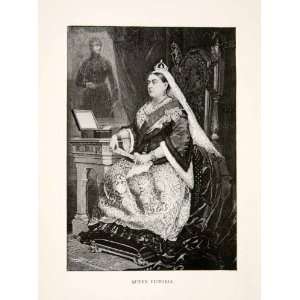 1897 Print Queen Victoria Monarch United Kingdom Great Britain Costume 