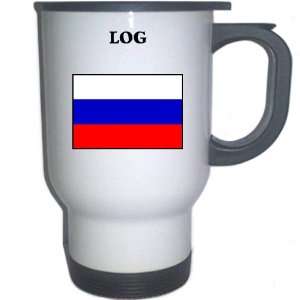 Russia   LOG White Stainless Steel Mug
