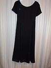 STEPHANIE ANDREWS SIZE 12 BLACK EVENING A LINE ANKLE DRESS ~ BUTTON 