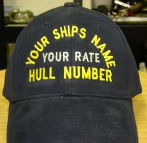 USS CORAL SEA JOB RATE INSIGNIA EMBROIDERED CAP HAT  