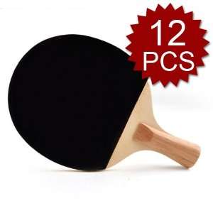 Price/12 pcs)GOGO™ One sided Table Tennis Racket (Black Pips in 