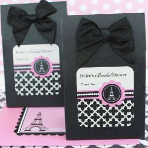  Personalized Paris Themed Candy Bags (2 Sets of 12 