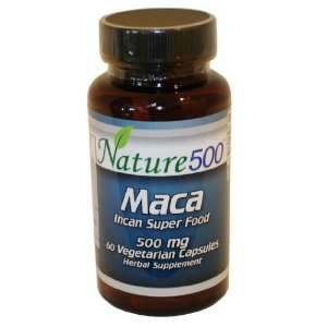  Nature500 Maca 500mg 60 Vegetarian Capsules Herbal 