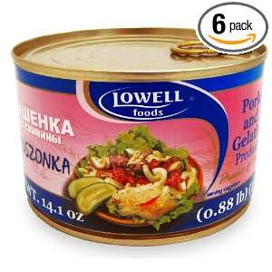 Lowell Foods Tuszonka Pork and Gelatin, 14.1000 Ounce (Pack of 6 