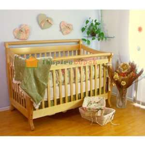  4 in 1 Amy Aspen Solid Wood Natural Baby Crib