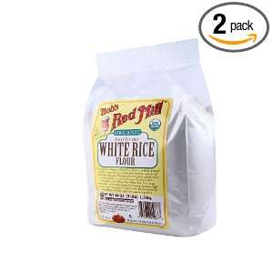 Bobs Red Mill Organic Rice Flour White, 48 Ounce (Pack of 2)  