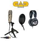 cad u37 condenser usb mic cable stand filter audio technica