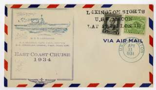 US Stamps 1934 USS Macon Zeppelin First Day Cover  