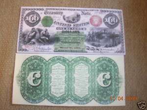 Replica $100 1864 US Paper Money Currency Copy  