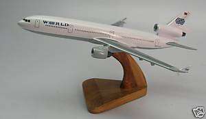 MD 11 World Airways McDonnell Airplane Wood Model Large  
