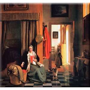   Mother 16x15 Streched Canvas Art by Hooch, Pieter de