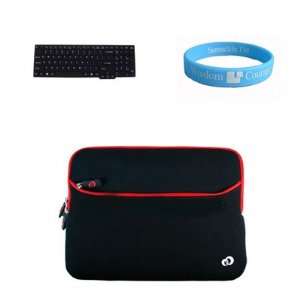 com Dual Pocket Carrying Black Red Sleeve for 13 inch Asus UL30,UL30A 