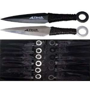  12 Pc Naruto Anime Throwing Knife set W/Case  Black/Silver 