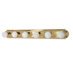   310 Six Light Vanity Strip, Polished Brass, 36 Inch