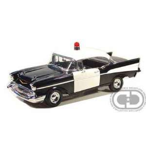 1957 Chevy Bel Air Police Car Black & White 1/18 Blank