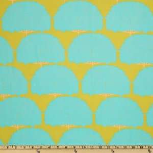  44 Wide Havens Edge Trees Celery Fabric By The Yard 
