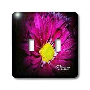   Dream A Inspirational Purple Daisy   Light Switch Covers   double