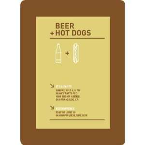  Hot Dog and Beer Party Invitations