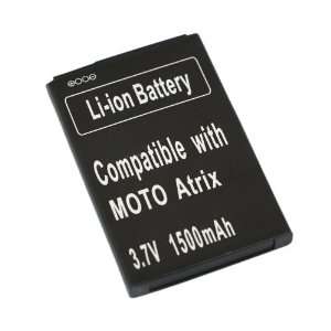   1500 mAh High Power Extended Replacement Battery for Motorola Atrix