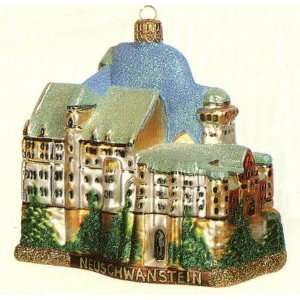  Neuschwanstein Castle Polish Glass Christmas Ornament 