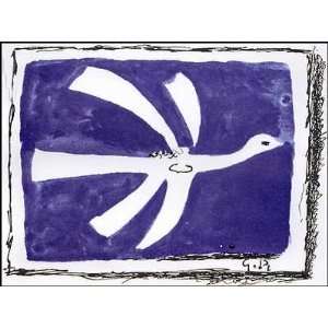  White Bird on Blue by Georges Braque. Best Quality Art 