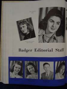 1947 BADGER Madison UW YEARBOOK/Annual University of WI  