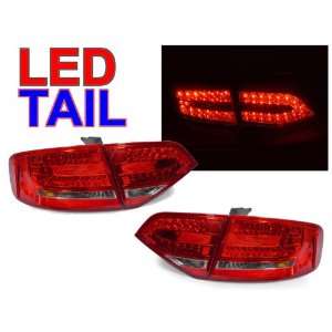   of Depo Red and Clear lense LED Tail Lights   Audi A4 B8 4DR 2009 2011