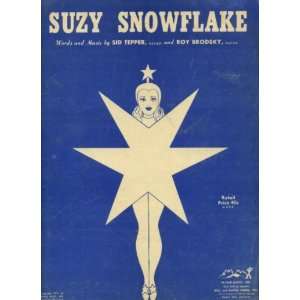  Suzy Snowflake Original 1951 Sheet Music 