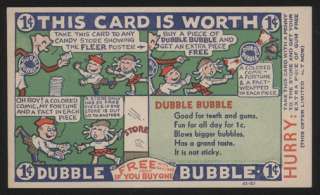 1940s Fleer DUBBLE BUBBLE Gum Coupon  