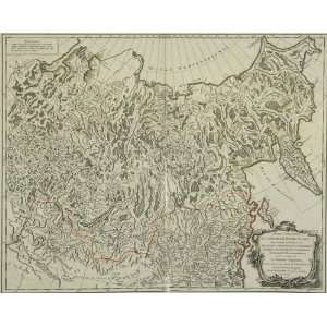 Antique Map of Russia, 1750
