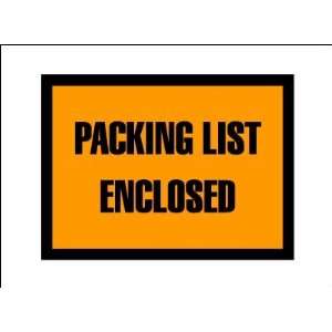  7 x 5 1/2 Orange Packing List Enclosed Envelopes 