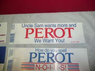 Ross Perot bumper sticker lot President RARE FIND old  