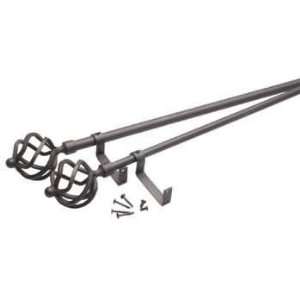  Curtain Rods Black Wrought Iron, adjustable from 28  48 