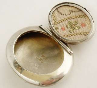 ANTIQUE STERLING SILVER CHATELAINE COMPACT LOCKET CHESTER 1915 NO RES 