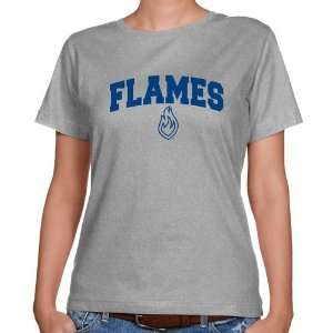  UIC Flames Ladies Ash Mascot Arch Classic Fit T shirt 