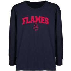  UIC Flames Youth Navy Blue Logo Arch T shirt  Sports 