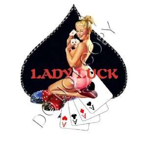  Lady Luck Gambling Good Luck Pinup Decal s224 Musical 
