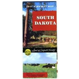  1957 Official Highway Map of SOUTH DAKOTA 