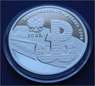 2009 Coin of Poland Silver10zl Polish underground state  